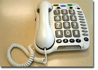 Desktop telephone with flashing light or other visual device to indicate ringing Desktop telephone with special visual device to indicate ringing